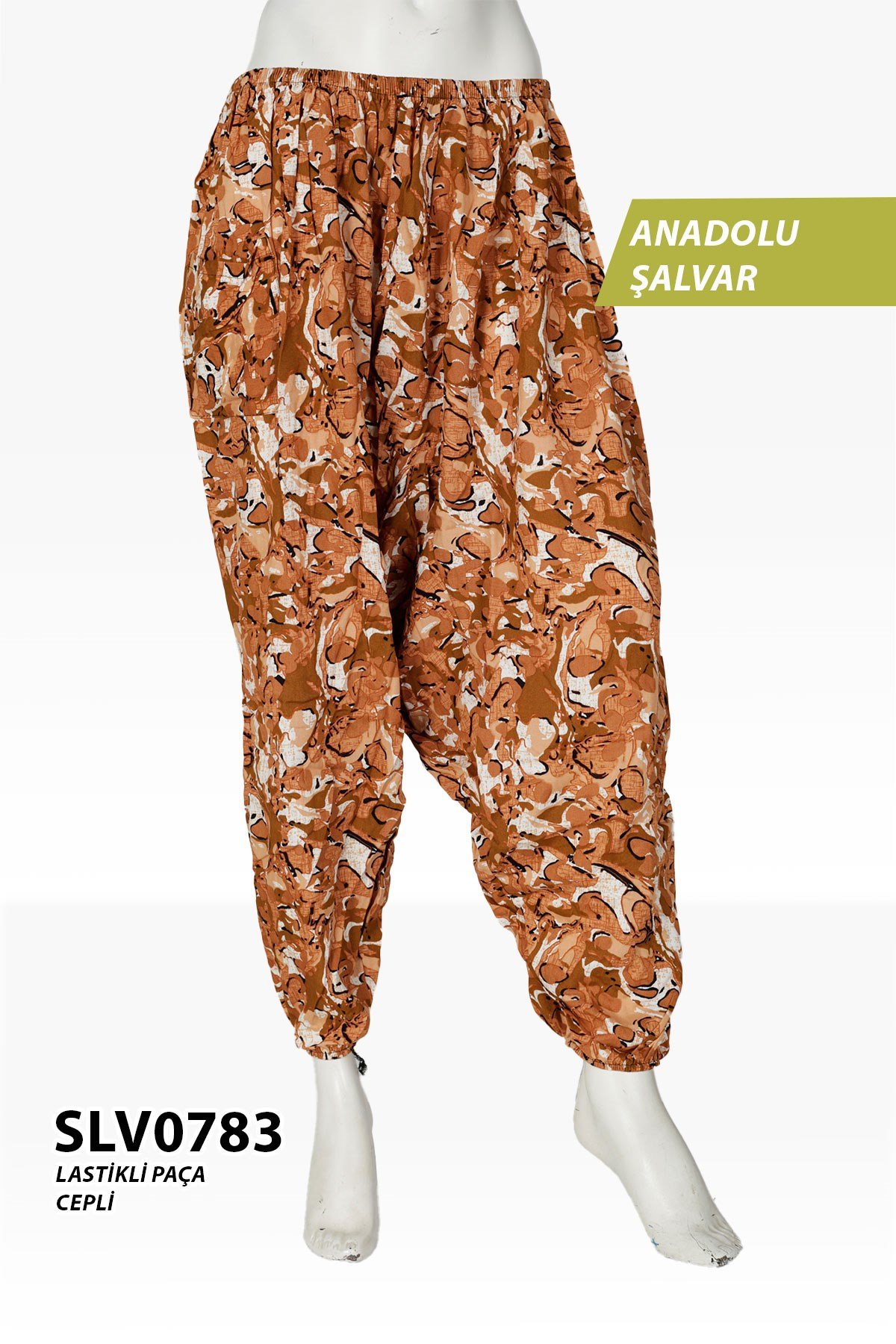 Viskon Lastik Palça Anadolu Şalvar (Cepli) SLV0783-9108