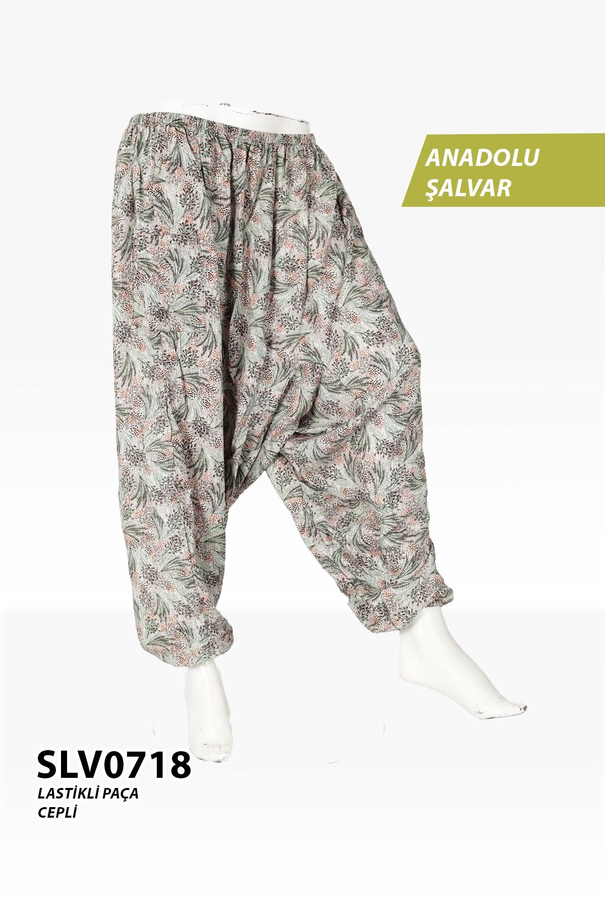 Viskon Lastik Palça Anadolu Şalvar (Cepli) SLV0718-21618