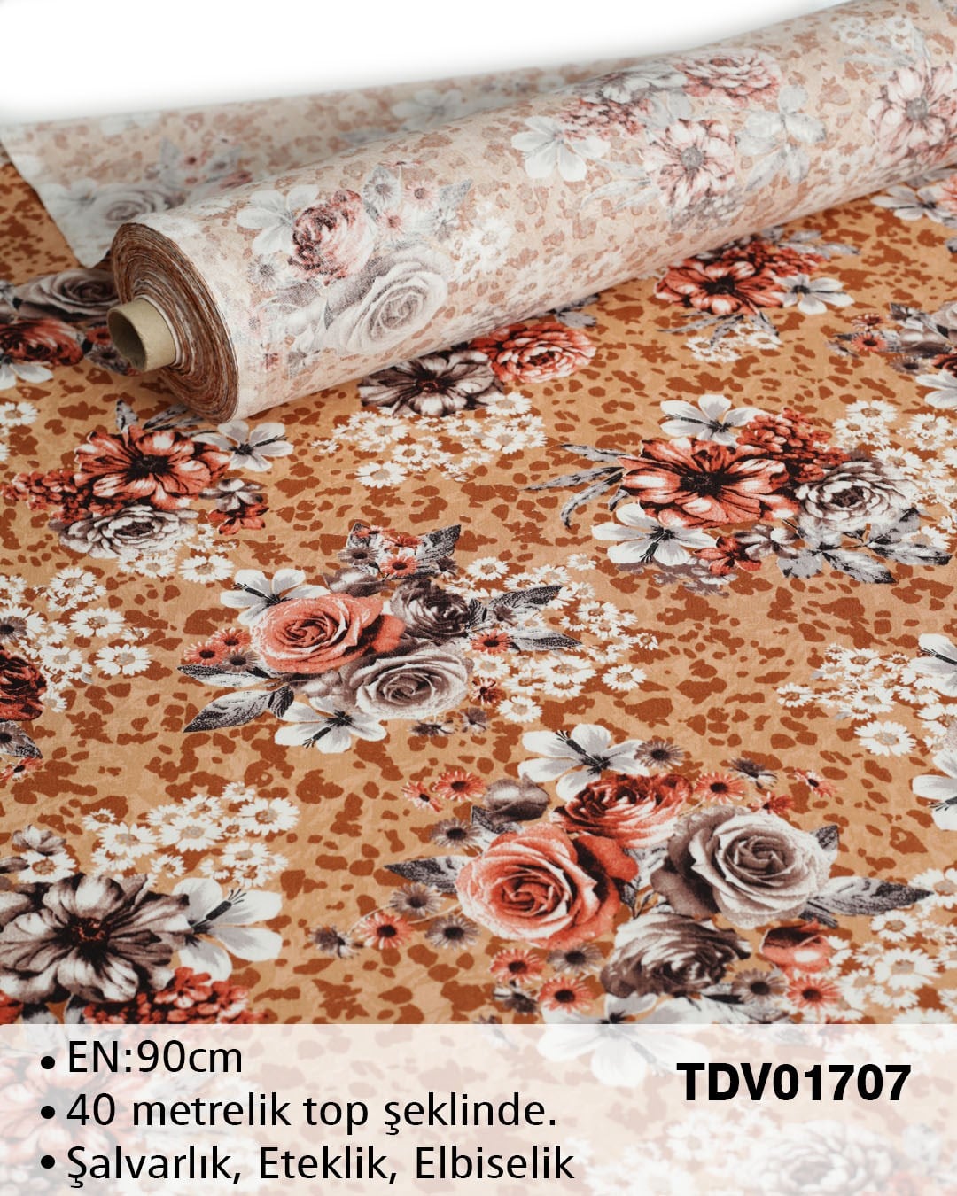 Yeni Sezon Dar En Pamuk Viskon Top Kumaş TDV01707