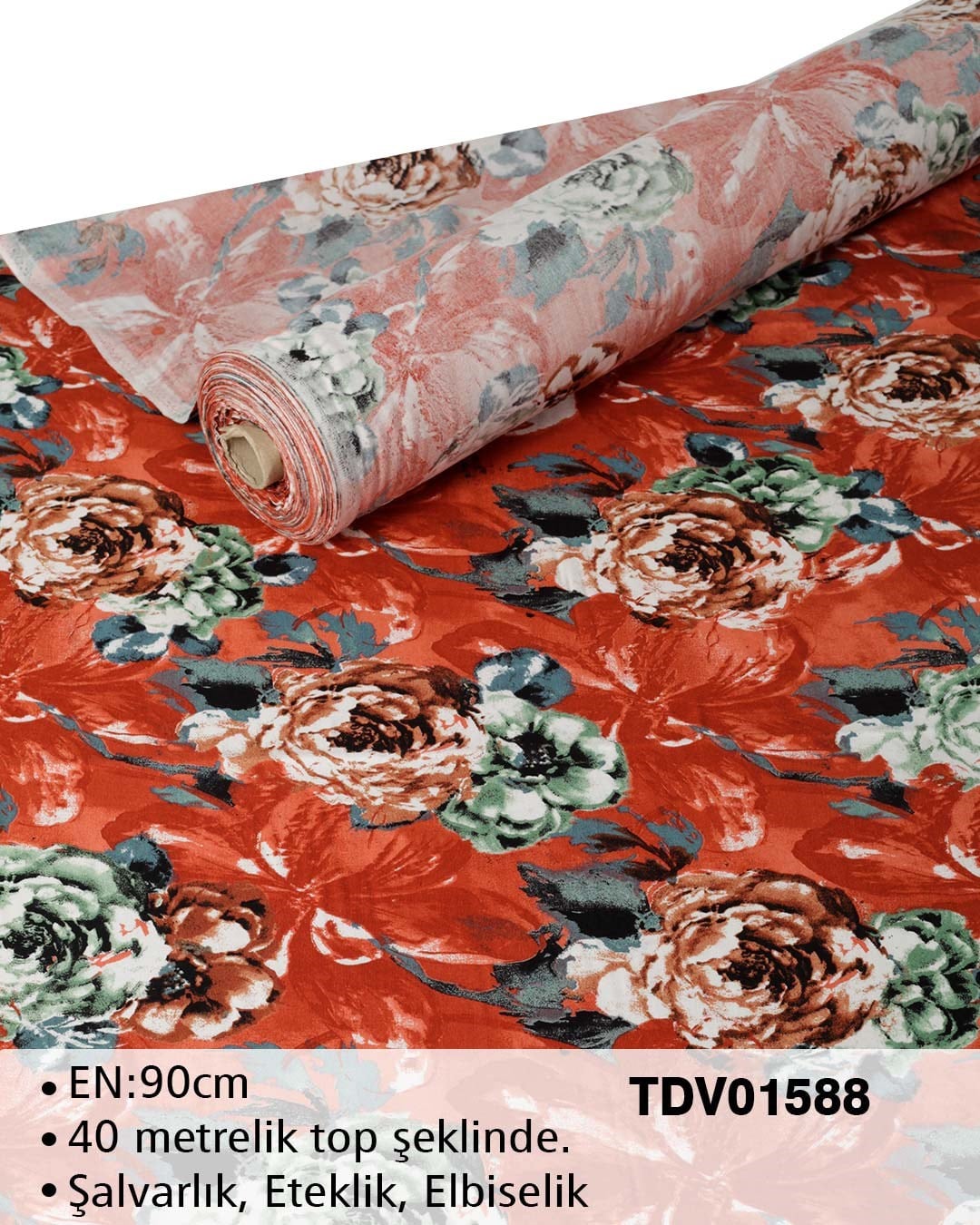 Yeni Sezon Dar En Pamuk Viskon Top Kumaş TDV01588