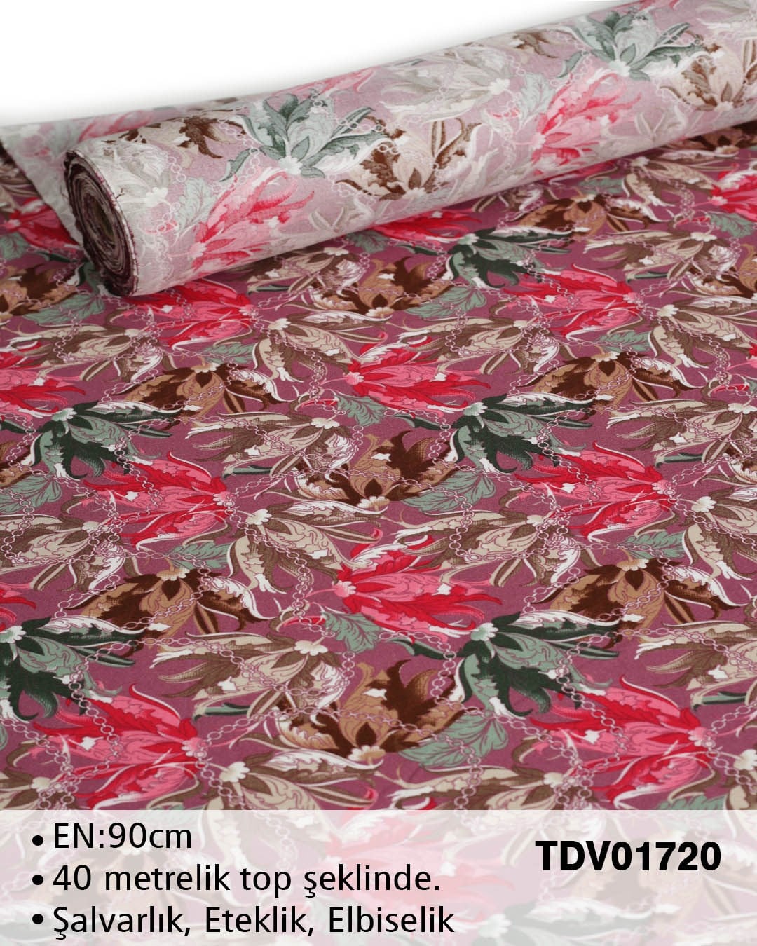Yeni Sezon Dar En Pamuk Viskon Top Kumaş TDV01720