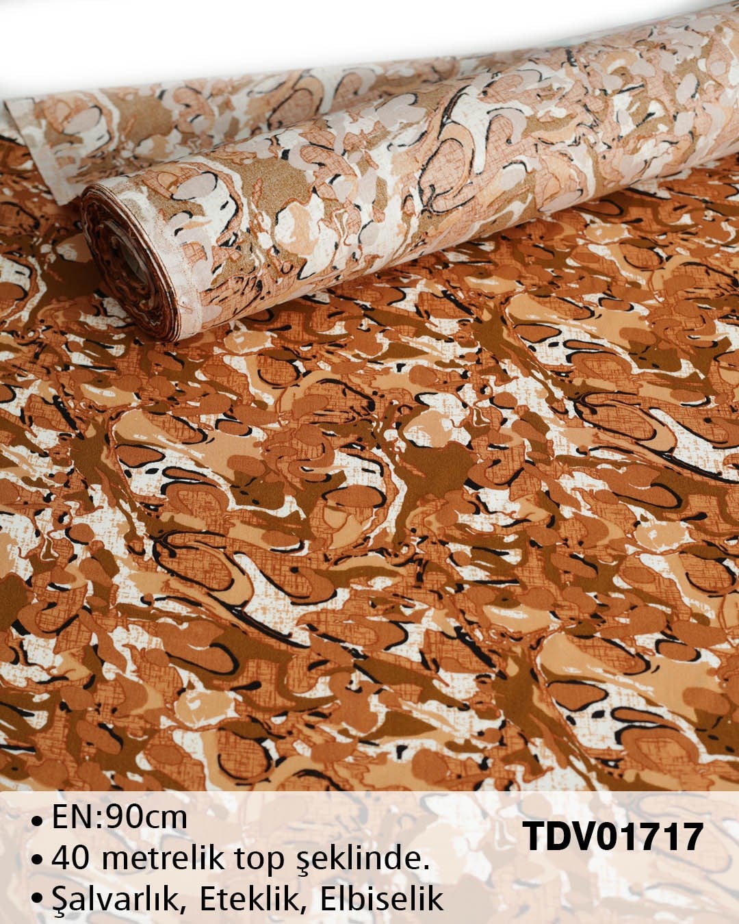 Yeni Sezon Dar En Pamuk Viskon Top Kumaş TDV01717