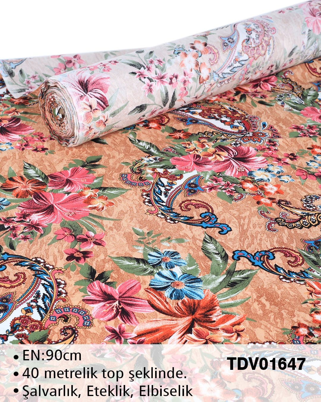 Yeni Sezon Dar En Pamuk Viskon Top Kumaş TDV01647