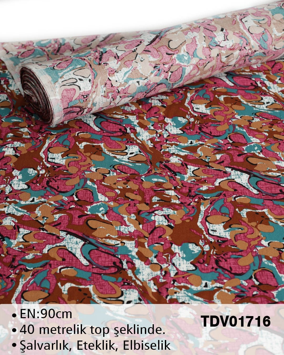 Yeni Sezon Dar En Pamuk Viskon Top Kumaş TDV01716