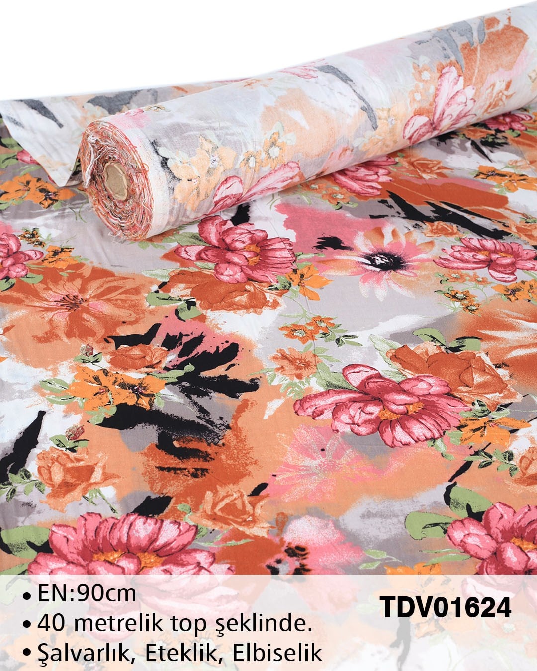 Yeni Sezon Dar En Pamuk Viskon Top Kumaş TDV01624