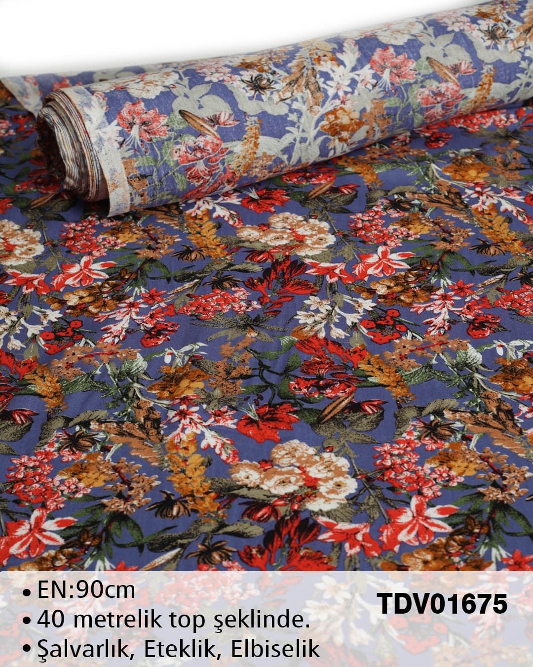 Yeni Sezon Dar En Pamuk Viskon Top Kumaş TDV01675