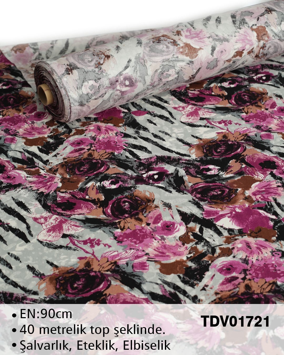 Yeni Sezon Dar En Pamuk Viskon Top Kumaş TDV01721