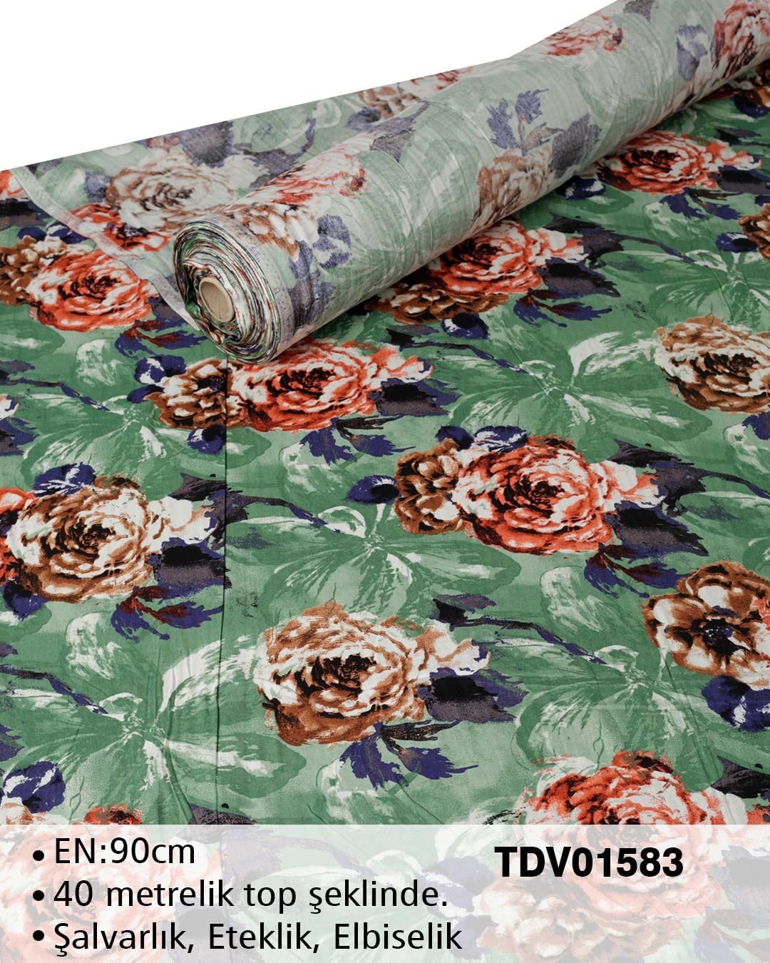 Yeni Sezon Dar En Pamuk Viskon Top Kumaş TDV01583