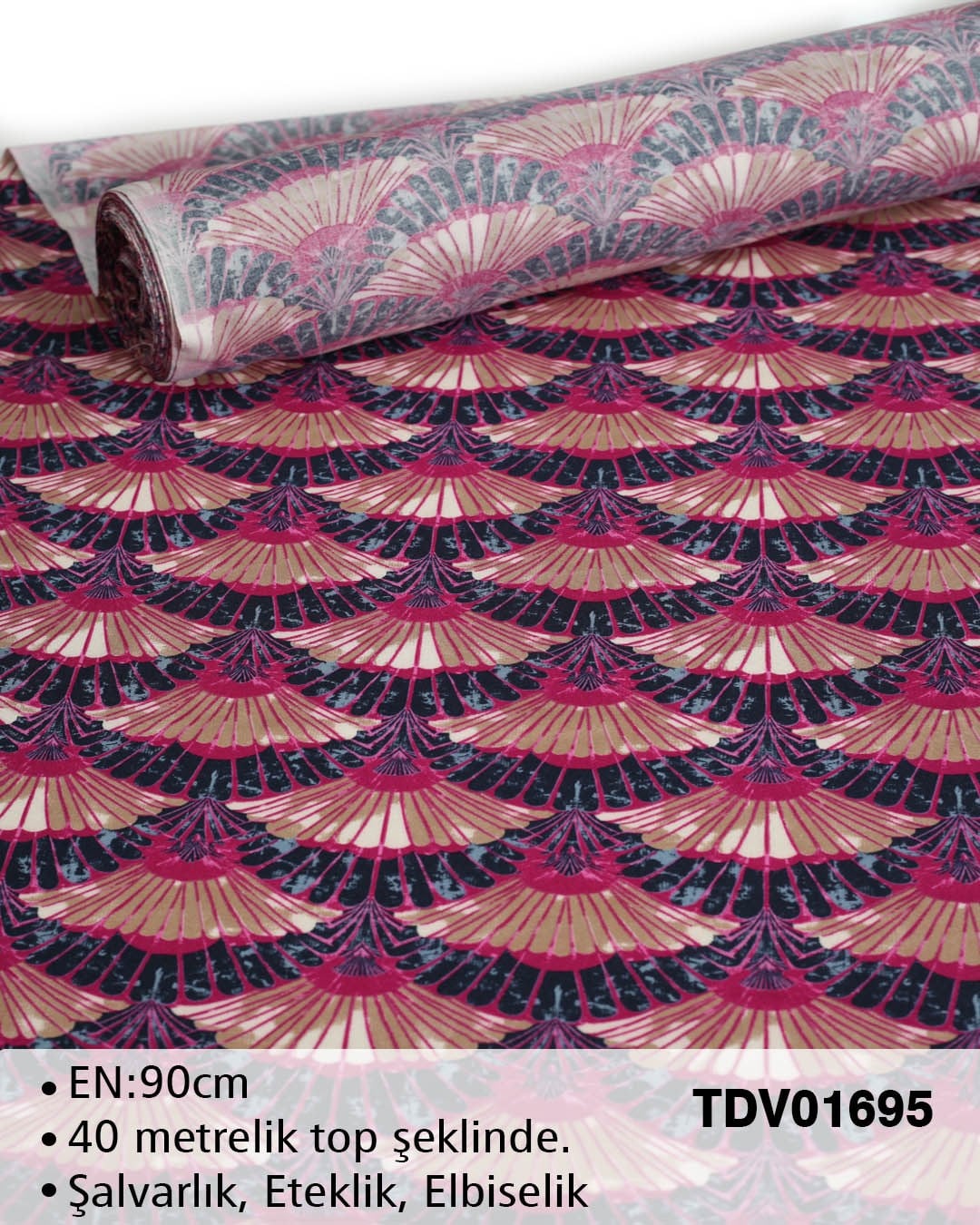 Yeni Sezon Dar En Pamuk Viskon Top Kumaş TDV01695
