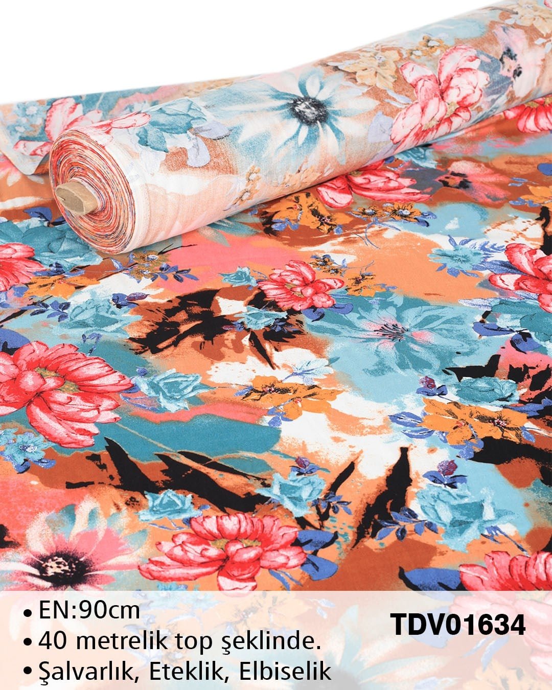 Yeni Sezon Dar En Pamuk Viskon Top Kumaş TDV01634