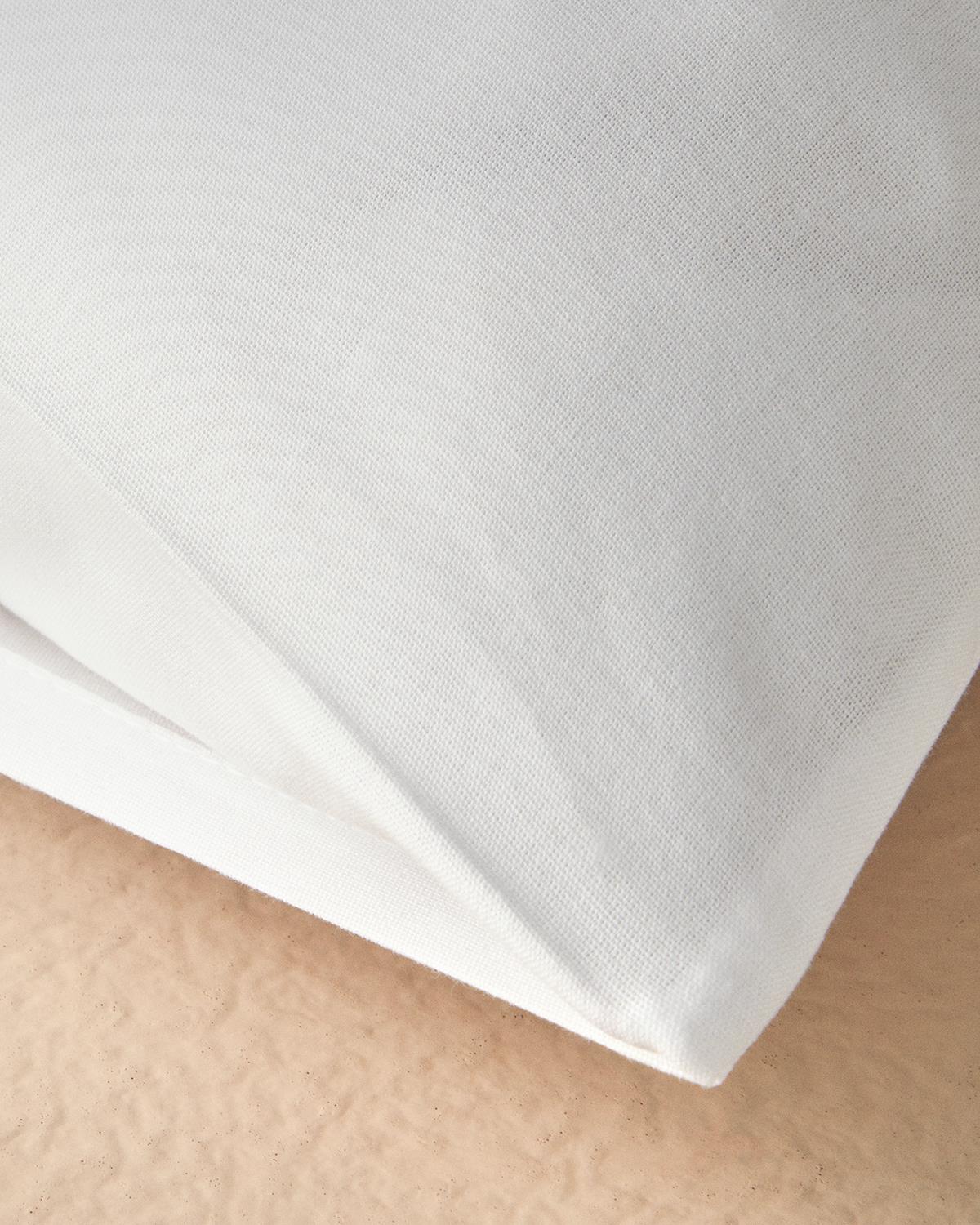 Прав Кълъфка За Възглавни 2Бр., Памучен, Бяло, 50 X 70 Cm