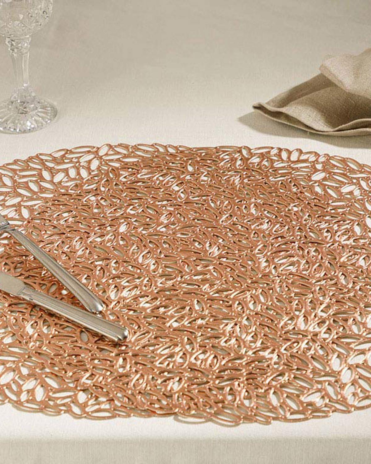 Подложки За Хранене 2 бр. Pvc 38 см Розово златен..