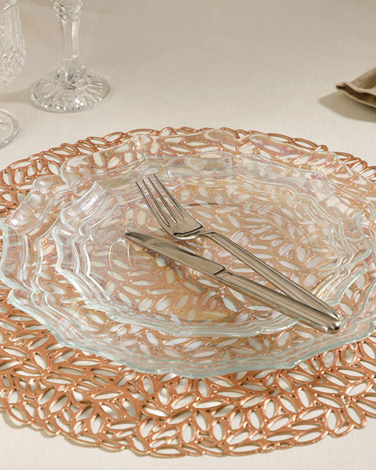 Подложки За Хранене 2 бр. Pvc 38 см Розово златен..