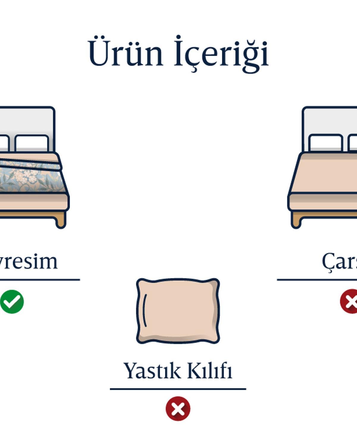 1 Cm Çizgili Спално Бельо Единичен Размер, Памучен Сатен, Бяло, 140 X 200 Cm
