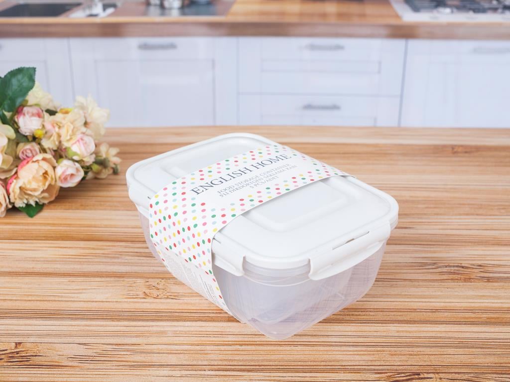 Alessandra КУТИЯ ЗА СЪХРАНЕНИЕ 5 бр. Пластмасов 0,4 - 0,8 - 1,4 - 2,3 - 4,0 L Beige