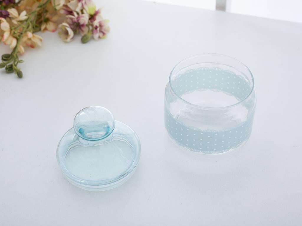 Alıcıa БУРКАН Стъклен с капак малък Cam 500 ml Mint