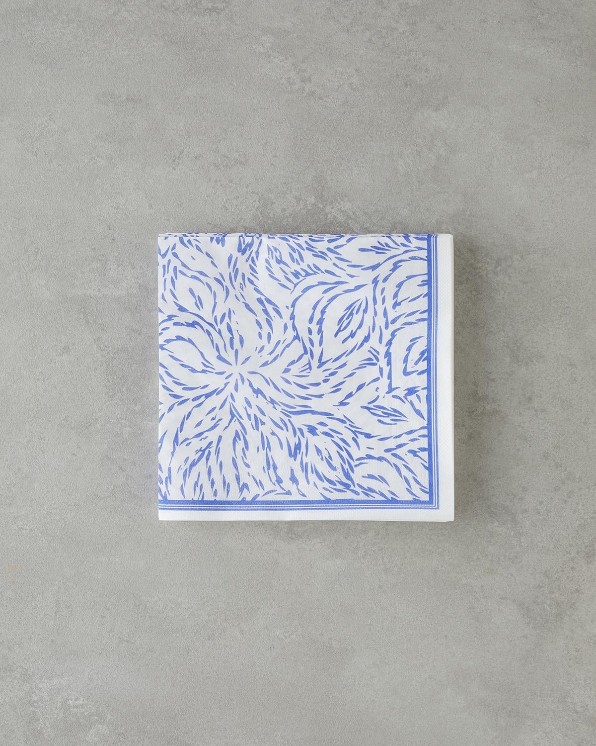 Хартиени Салфетки 20 бр. Хартия 33x33 см Син - Бял.