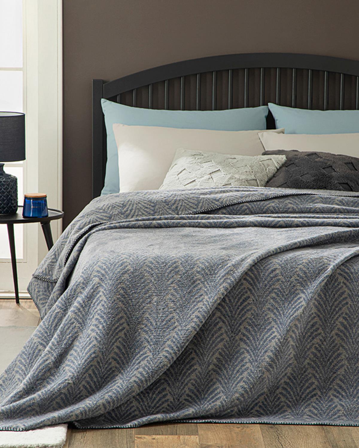 Areka Одеяло Единичен Памучен 150x200 см Бледосин..