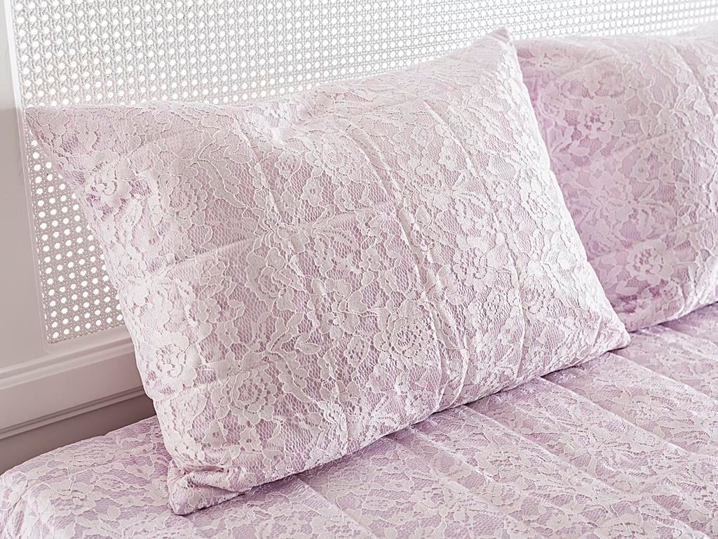 Arya ПОКРИВКА ЗА ЛЕГЛО К Двоен С дантела Lilac.