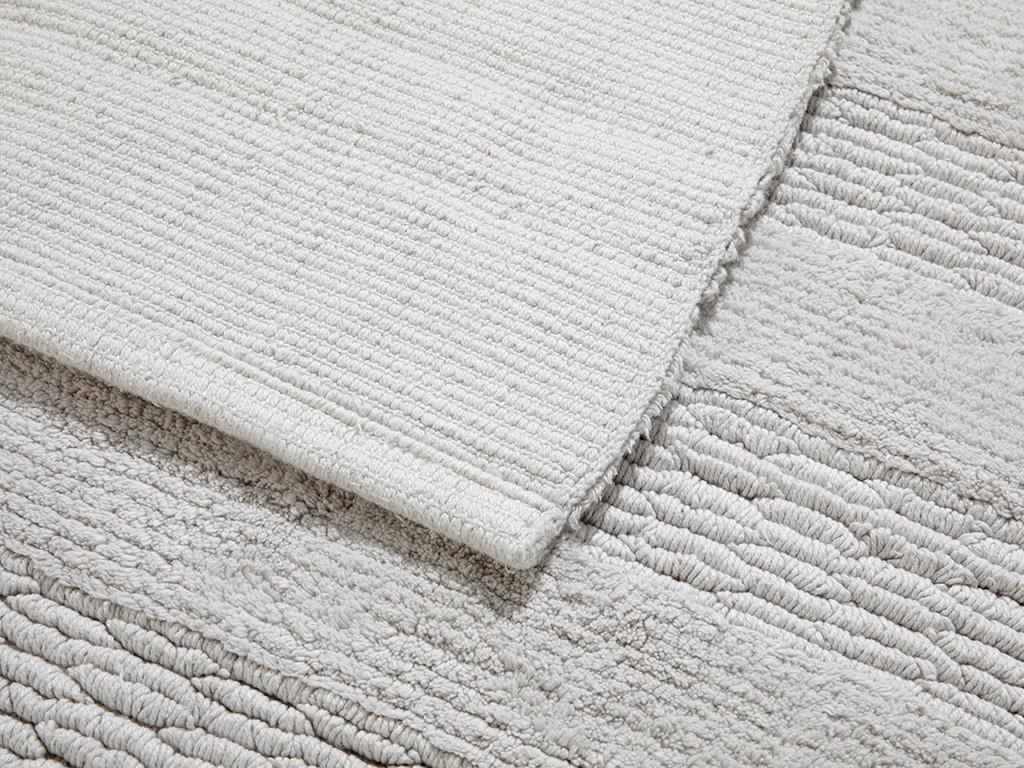 Ava Постелка За Баня Комплект 2Бр., Памучен, Сиво, 60 X 90 + 40 X 60 Cm