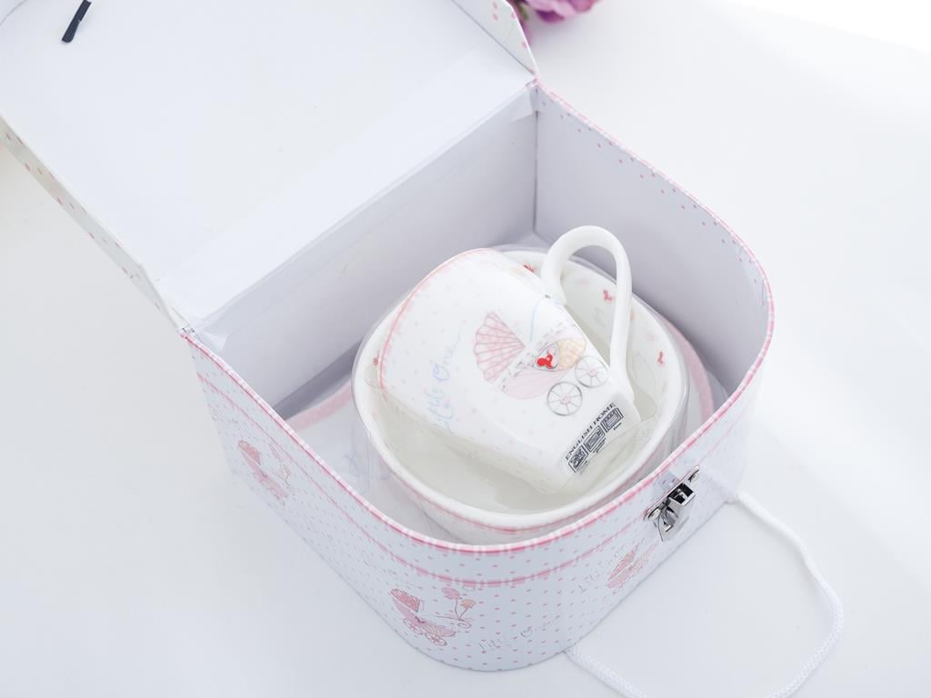 Baby Carrıage БЕБЕШКИ КОМПЛЕКТ ЗА 3 бр. Порцелан . Pink