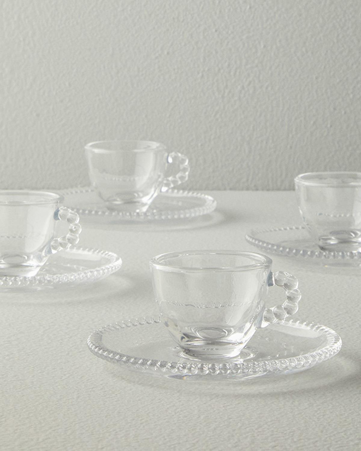 Glass Coffee Cup Set 65 ml Transparent