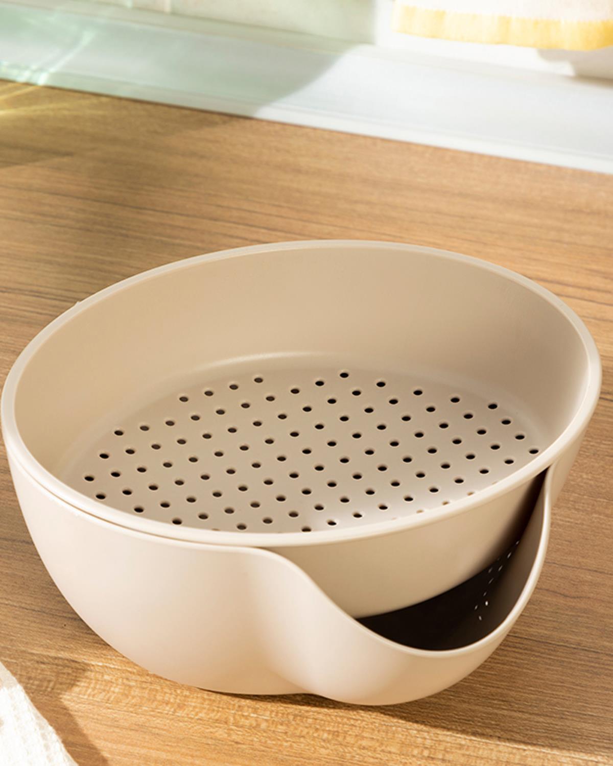 Basıc Гевгир 2 части Пластмаса 20 см Бежов