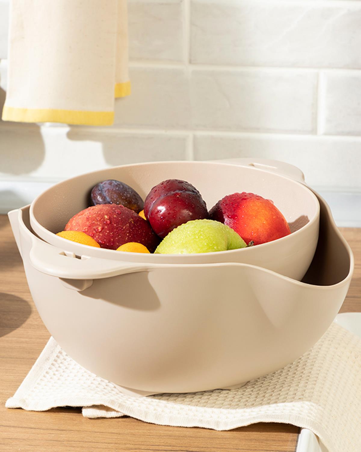 Basıc Гевгир 2 части Пластмаса 28,5x28x13 см Бежов