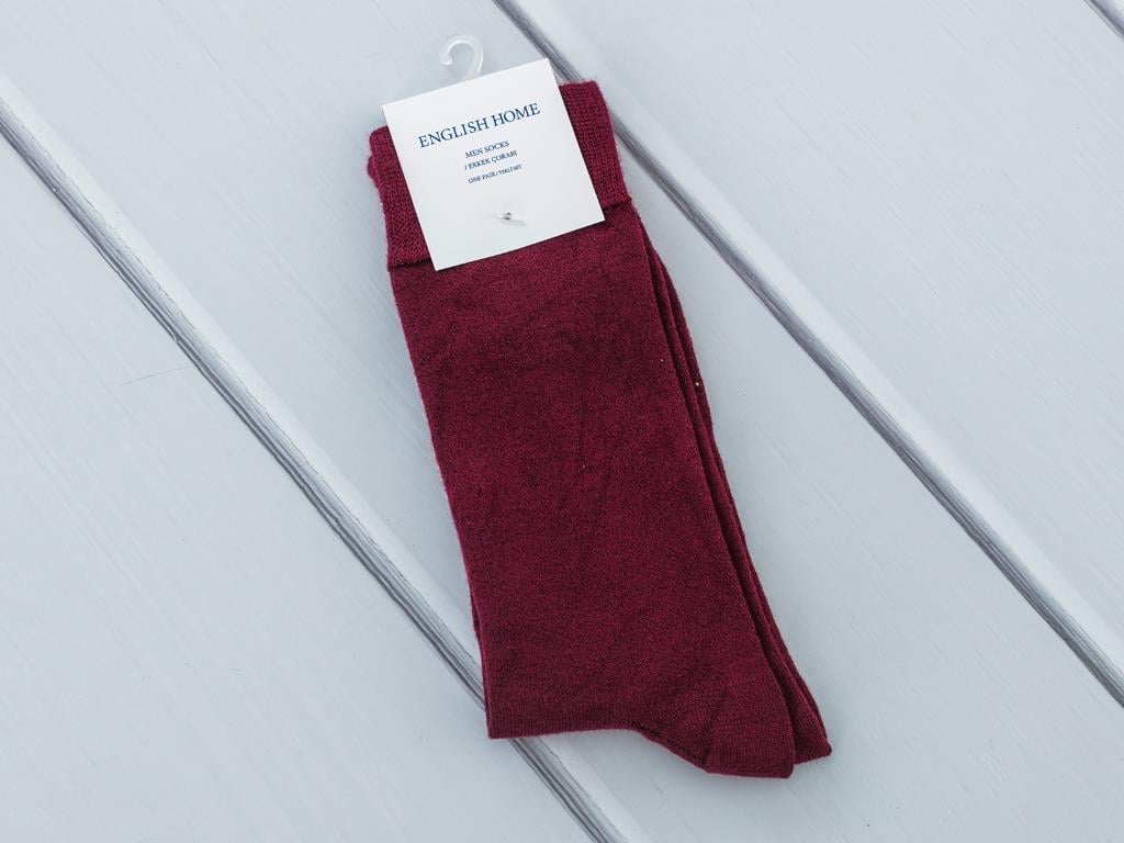 Basıc Мъжки чорапи сокети Софт 40-44 Claret Red