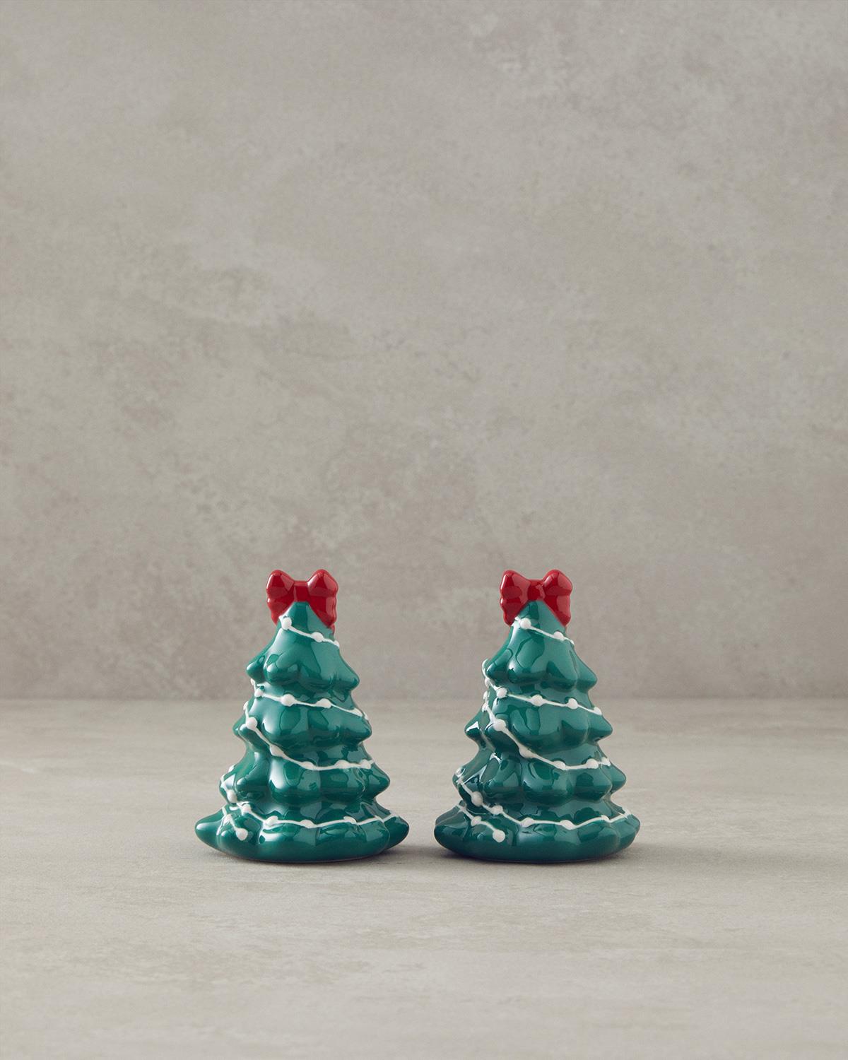 Be Joyful Солница И Пиперница 2 бр. Керамика 7 см Зелен