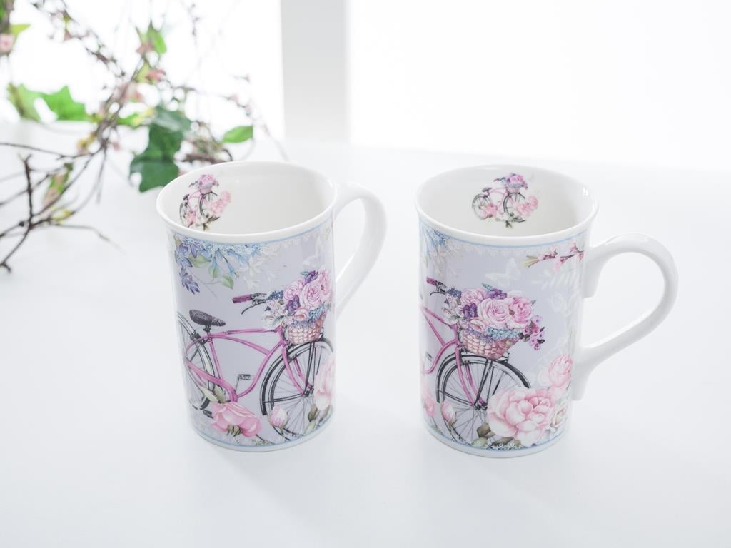 Bıcycle Чаша 2 комплекта Порцелан 18,6x9,0x11,3 cm Lilac.