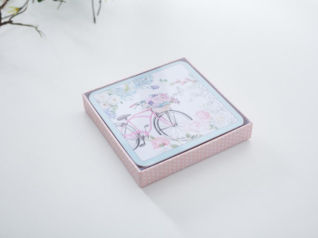 Bıcycle ПОДЛОЖКА ЗА ЧАША 4 Set Мдф Lilac.