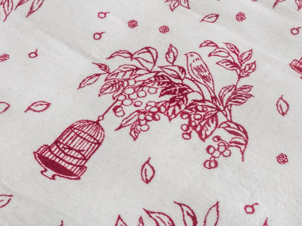 Bird Cherry ОДЕАЛО Двоен Памучен 200x220 cm Claret Red