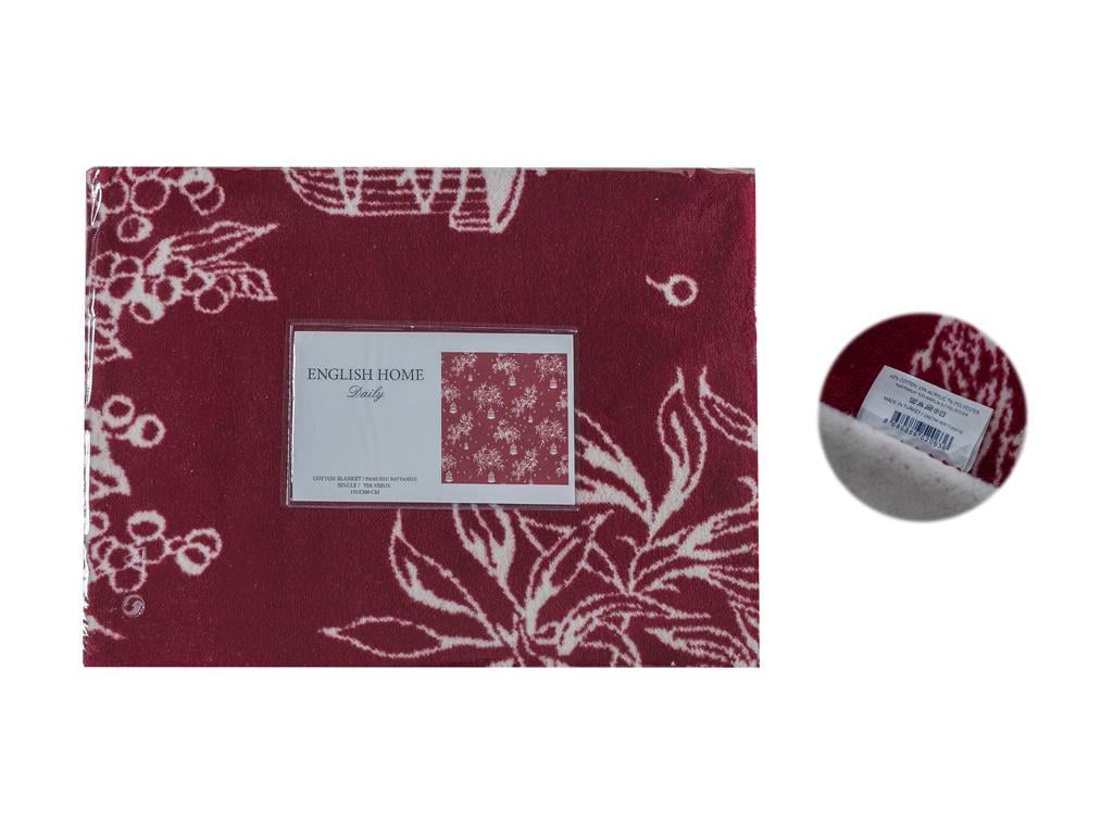 Bird Cherry ОДЕАЛО Tek Kişilik Памучен 150x200 cm Claret Red