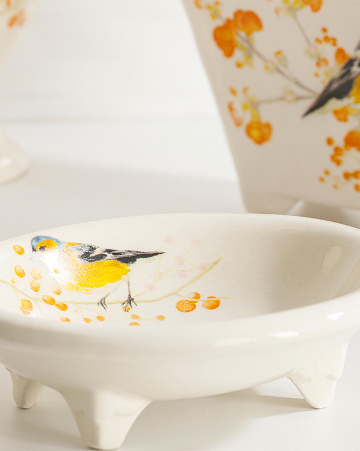 Birdies Комплект За Баня 4 бр. 24x23xx10 см-26x12,8x12,5 см Шарен