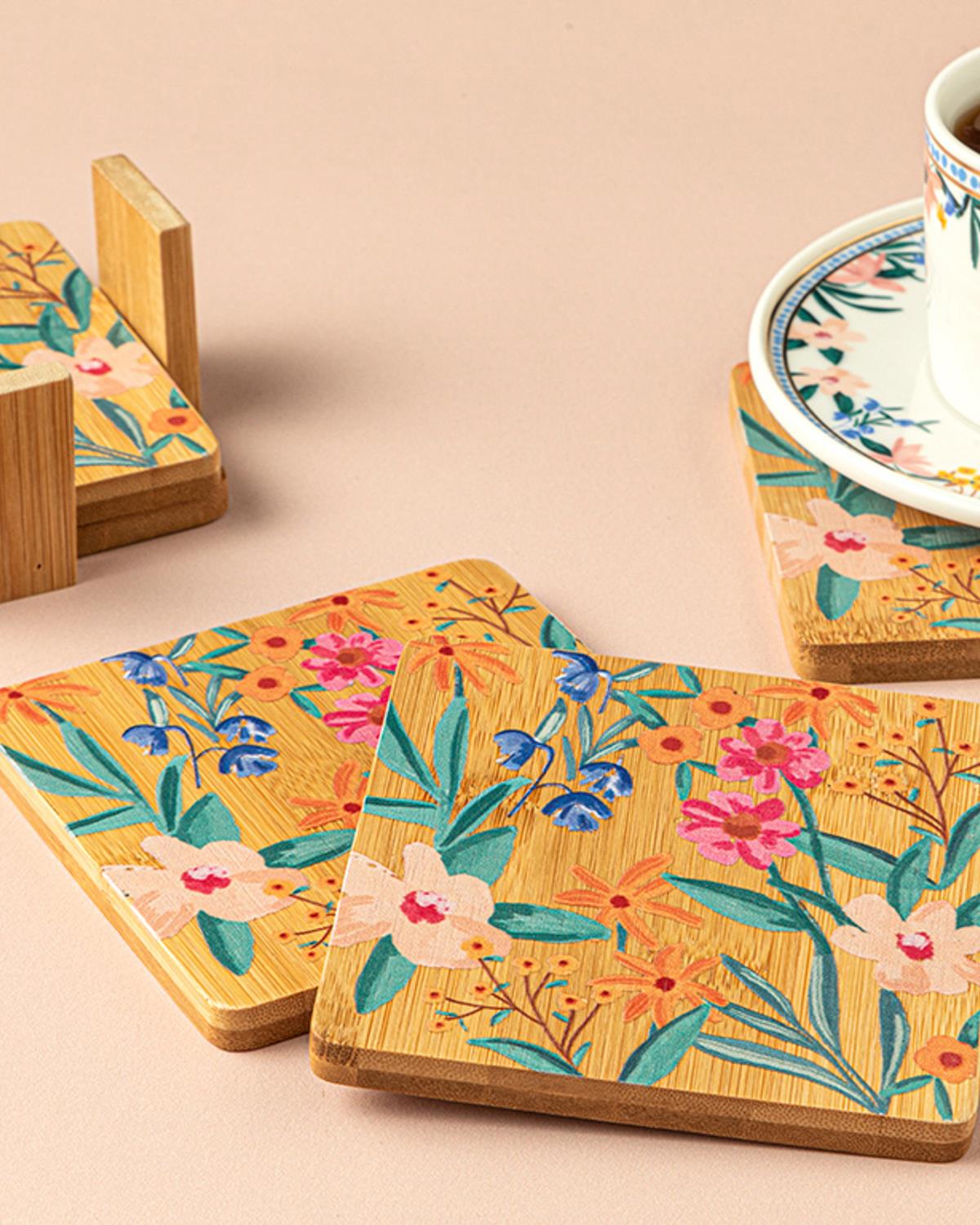 Blomstring Подложка За Чаша 4 бр. Бамбук 12 см