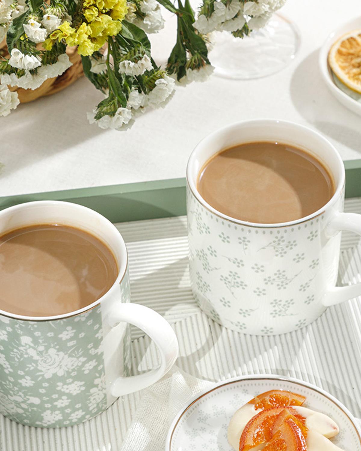 Bloom Чаша 2Бр., New Bone, Бяло-Зелено, 325 Ml