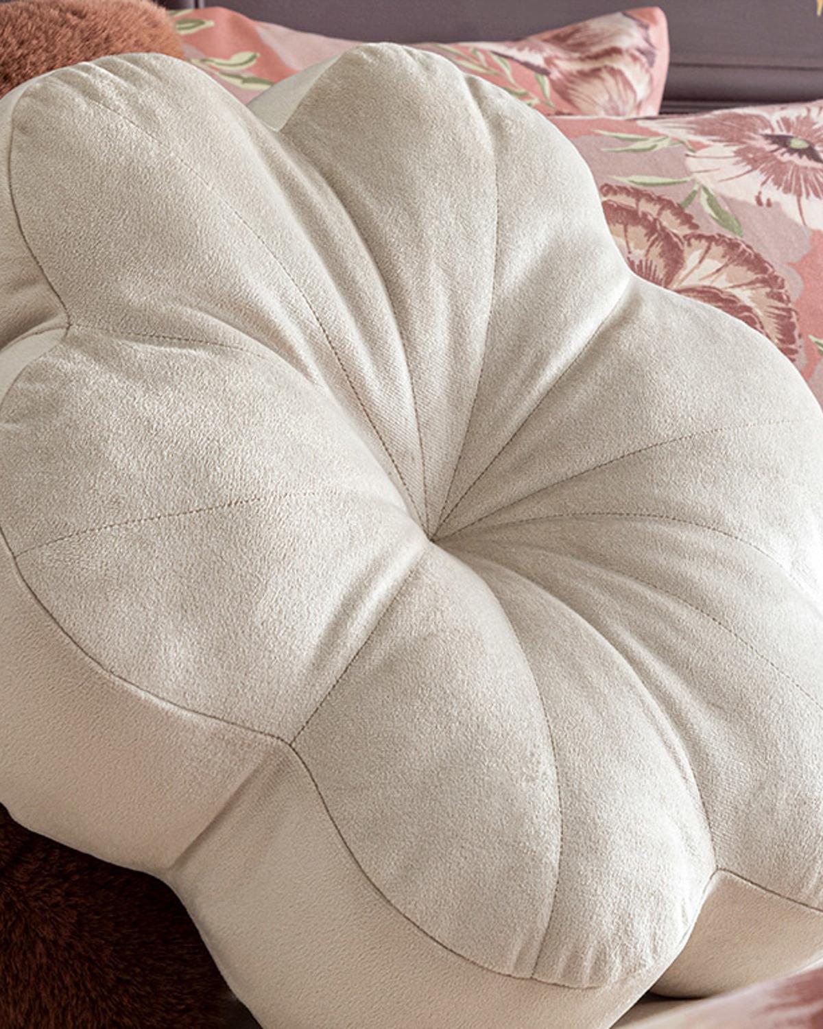 Bloom Декоративна Възглавница Кадифе 40 см Тъмнокремав