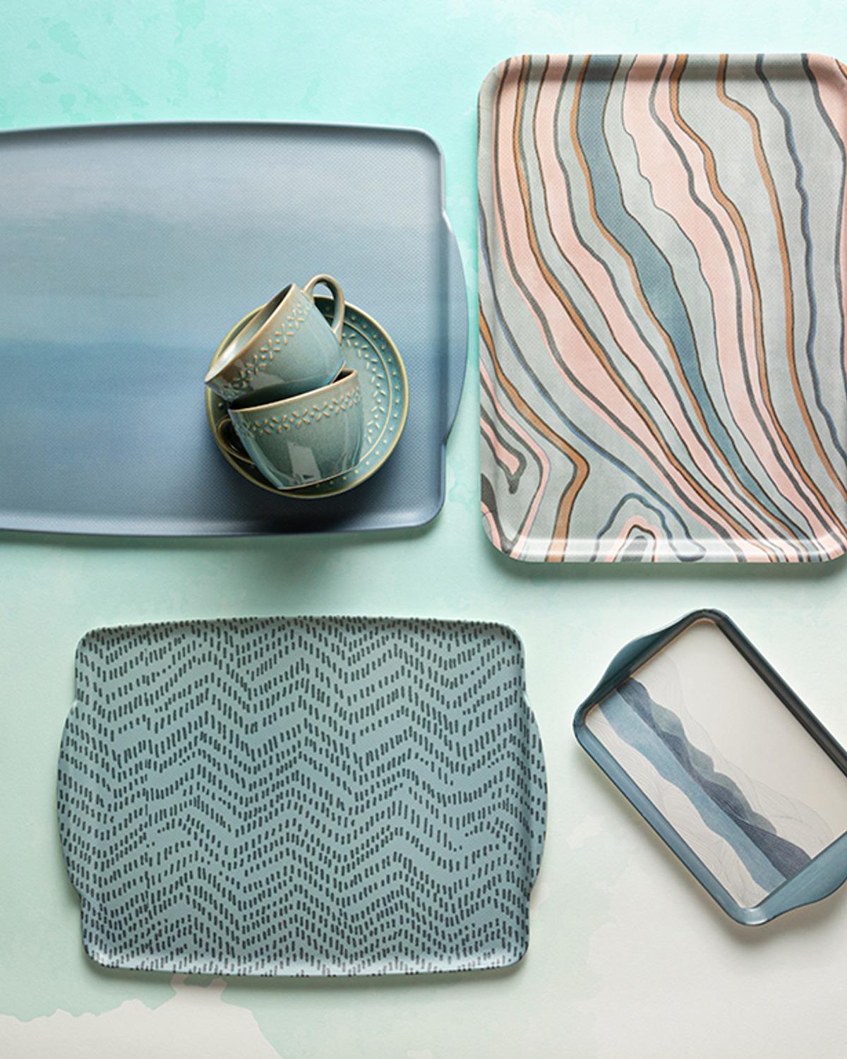 Blue Passion Melamine Tray 23,5x14,5 cm Blue
