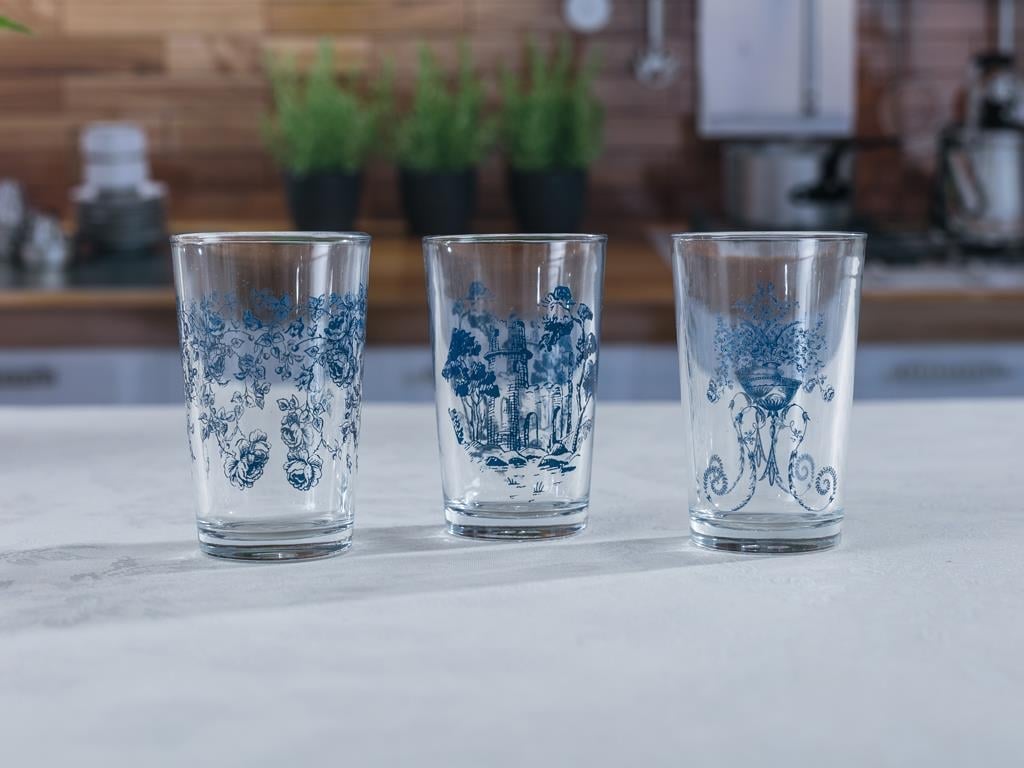 Blue Voyage ВОДНА ЧАША 6 Set Served with Coffee Cam 100 ml Dark Blue