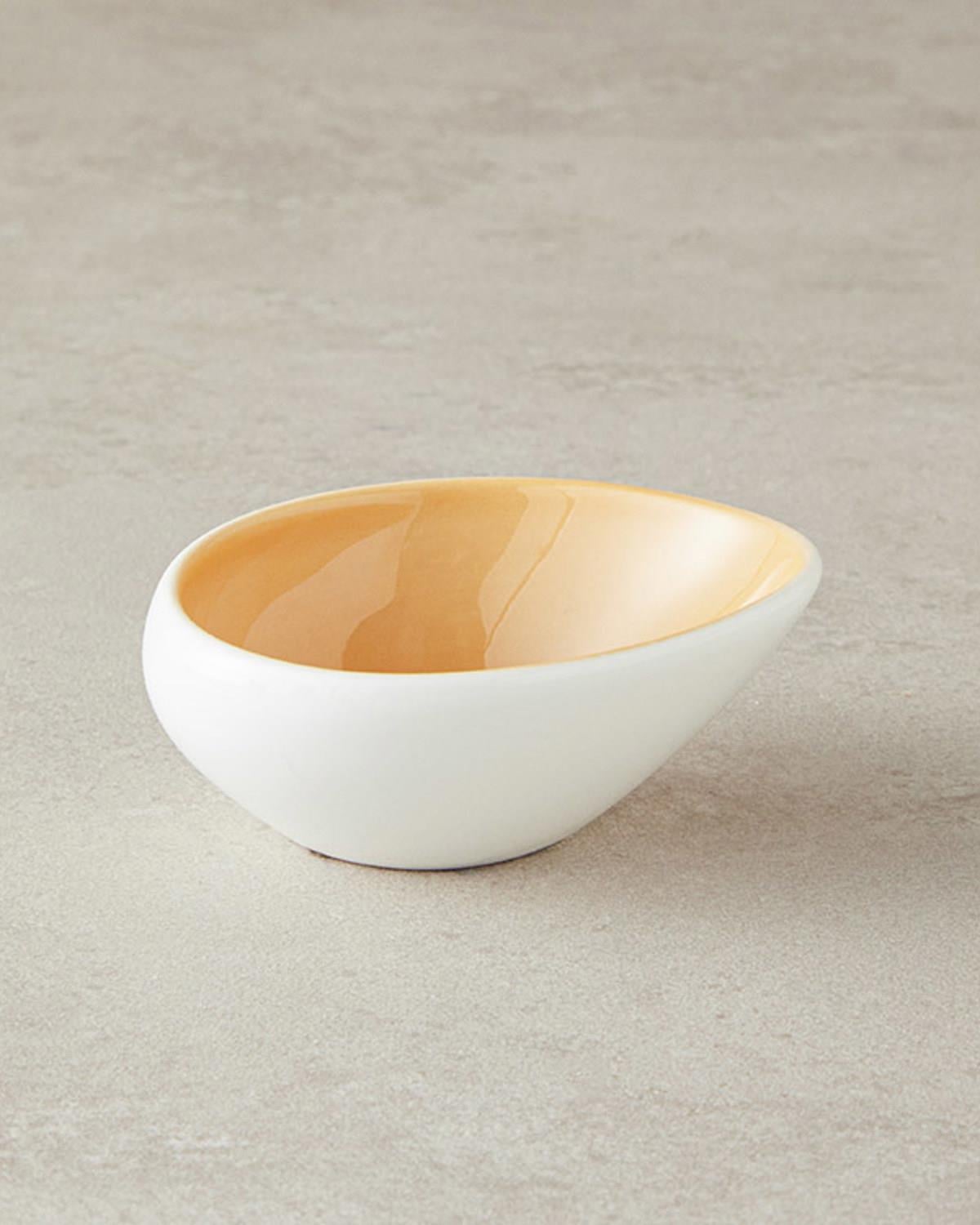 Boho New Bone China Appetizers 10 cm Yellow