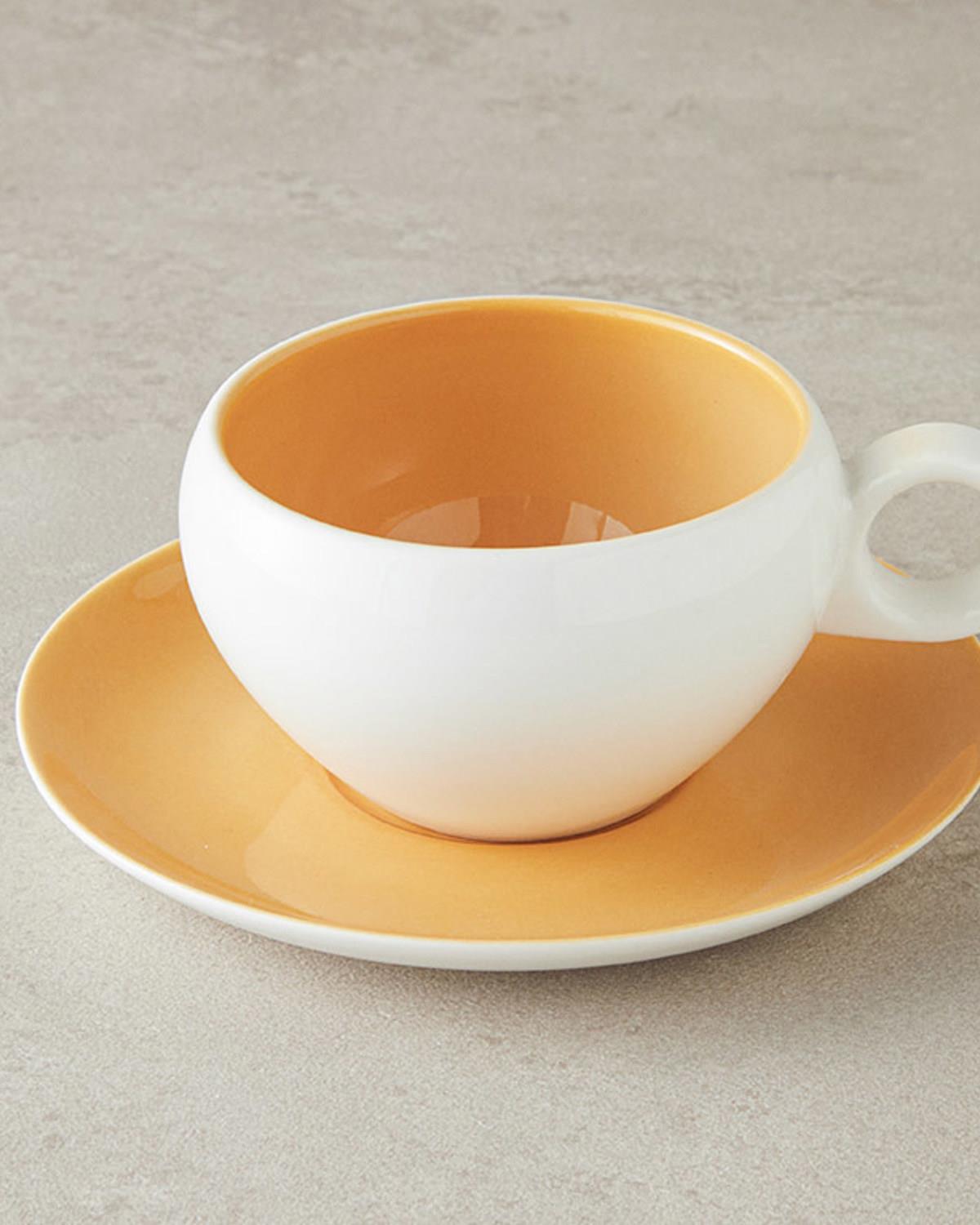 Boho New Bone China Tea Cup Set 250 ml Yellow