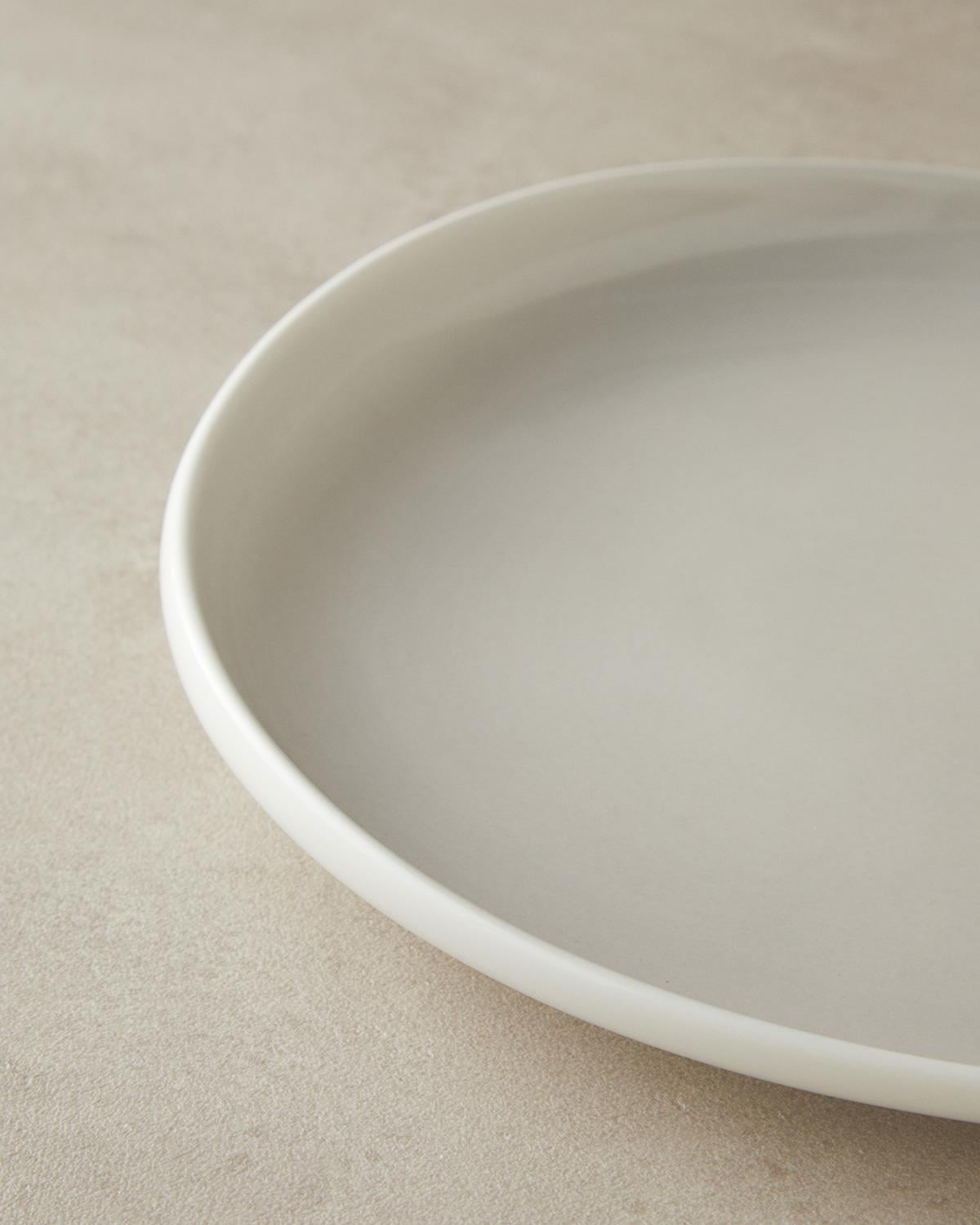 Boho Подложна Чиния За Сервиране Китайски костен порцелан 27 см Сив