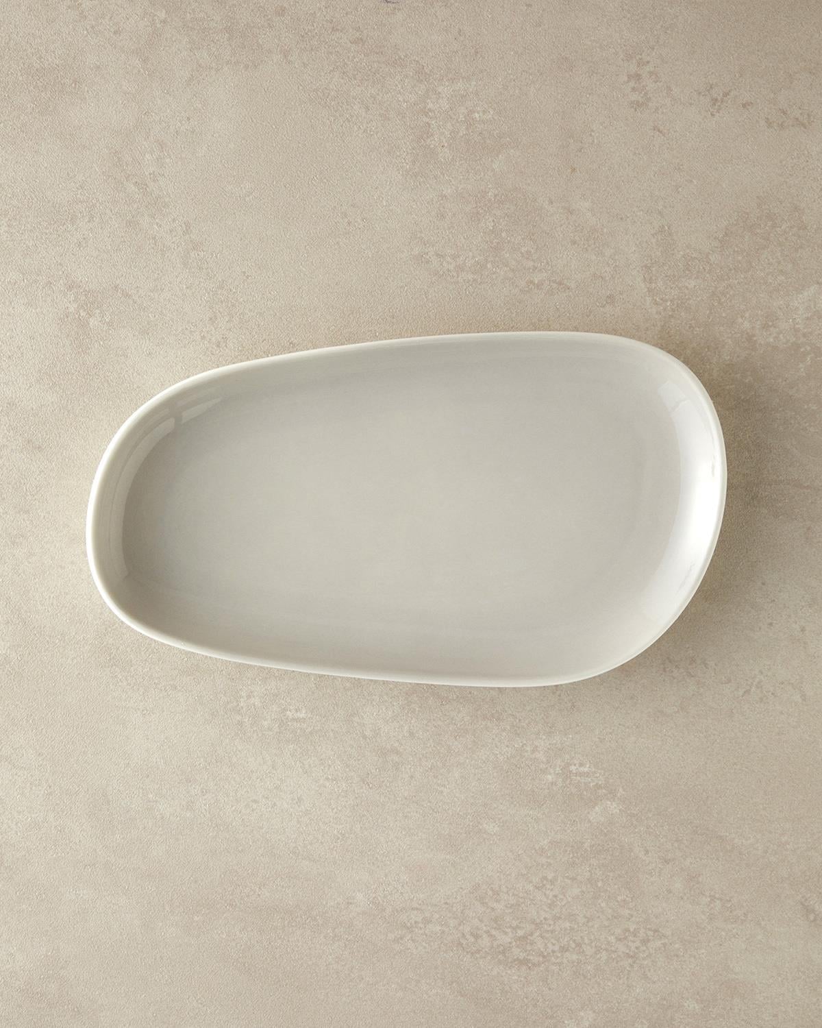 Boho Плато Китайски костен порцелан 27 см Сив