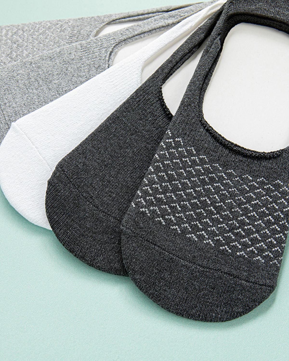 Botit Чорапи Бабет Мъжки 5 Бр., Памучен, Бяло-Антацит, 40-44