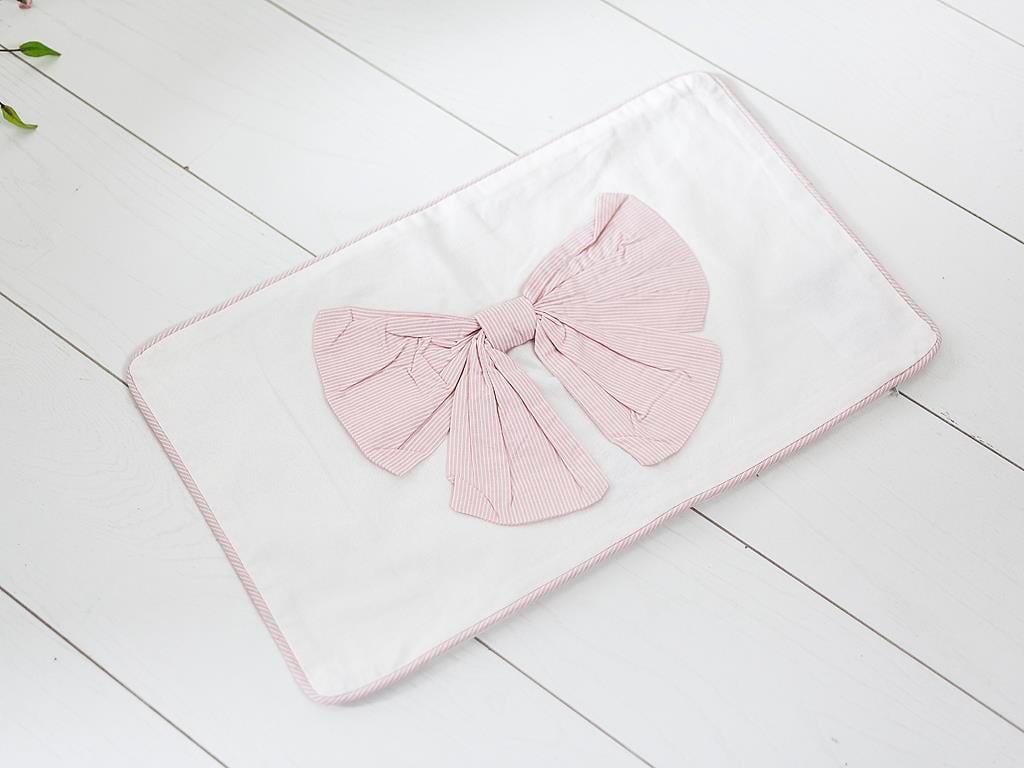 Bow ВЪЗГЛАВНИЦА Бродирани 30x50 cm Pink