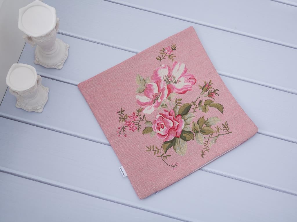 Brier Rose ВЪЗГЛАВНИЦА Панама 45x45 cm Светло розово,