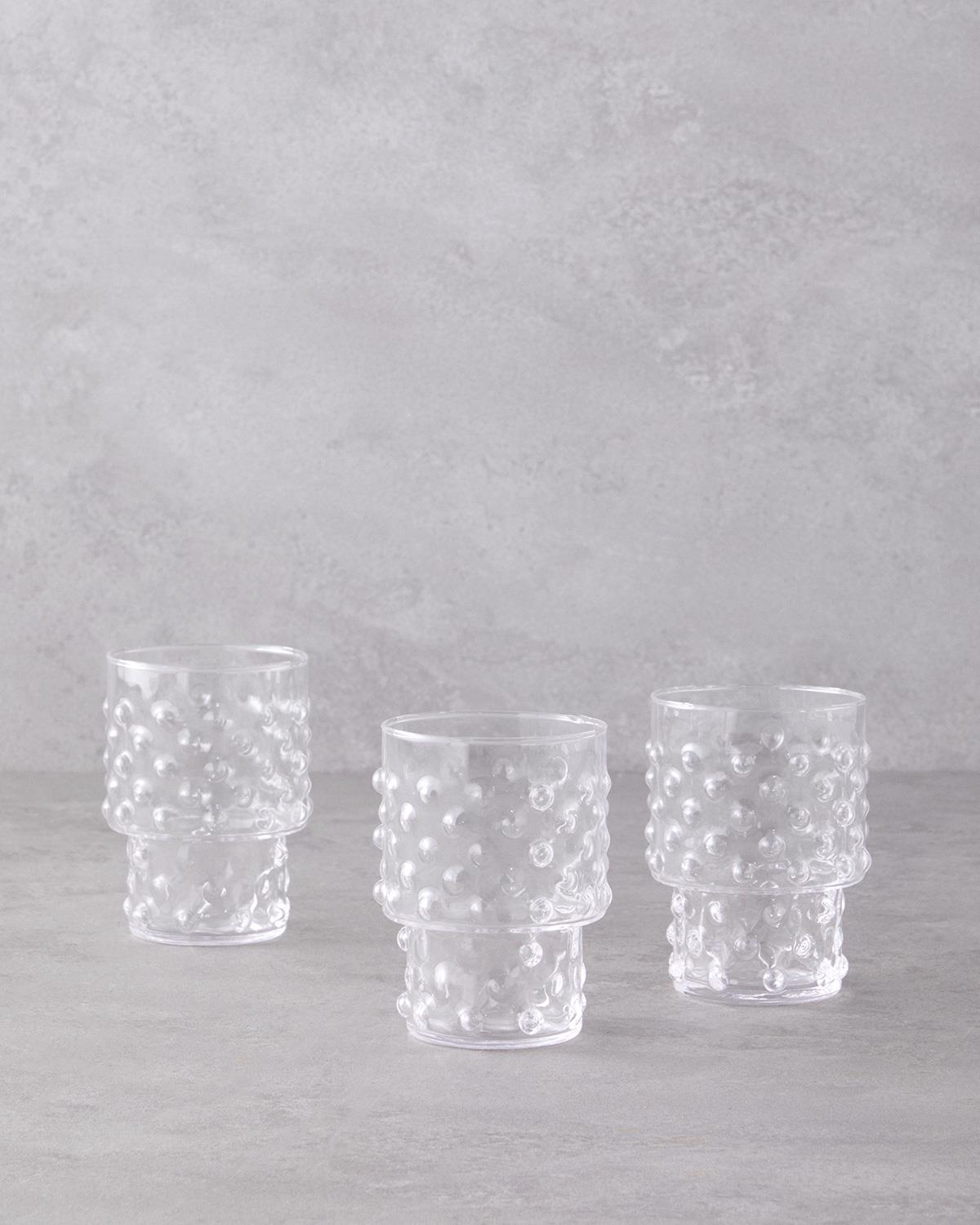 Bubbles Чаша 3 бр. Стъкло 300 мл Прозрачен