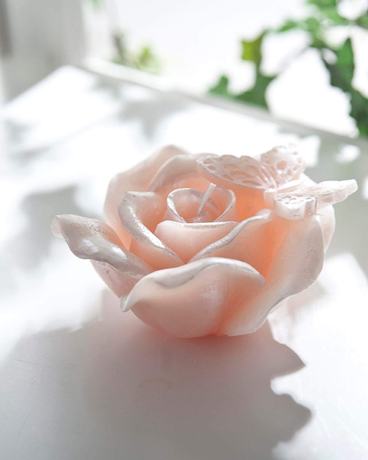 Butterfly Rose Свещ Единичен 7,0x5,4 см Сьомга