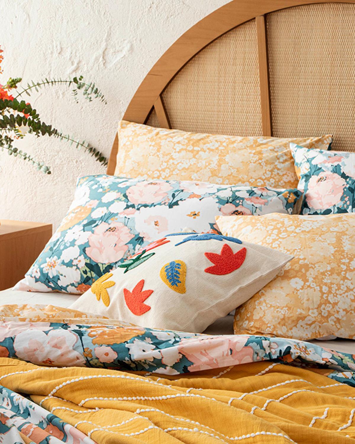 Camellia Спален Комплект Двоен Памучен 200x220 см Праскова